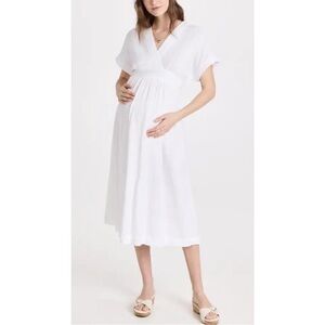 NWOT Sz 0 Hatch White Midi Maternity Dress